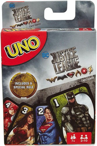 Jeu de cartes Mattel Justice League UNO flambant neuf paquet scellé jeux Mattel rare - Photo 1/3