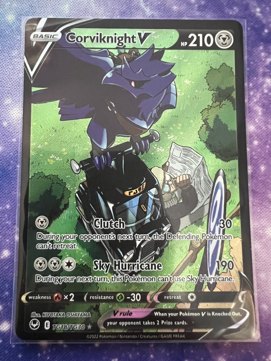 Corviknight V TG18/TG30 Silver Tempest Pokemon TCG NM Fresh Corviknight V TG18/TG30 Silver Tempest Pokemon TCG NM Fresh