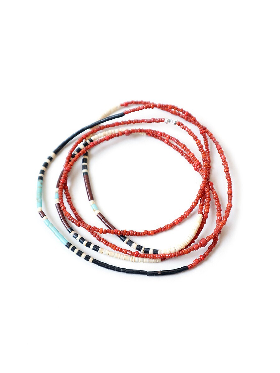 ASK availability First) Kapital Santo Domingo Long Necklace (Red