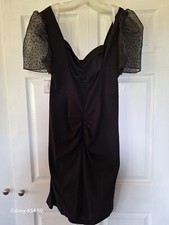 David's Bridal Special Occasion Sheeth Style LBD With Pindot Short Sleeve Sz 20