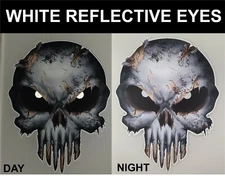 Skull Vinyl Decal Reflective Sticker Vehicle Window Car Truck Window Laptop 3M