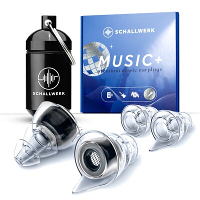 SCHALLWERK   Music+ | Gehörschutz Ohrstöpsel für Party, Musik, Festivals, Disco