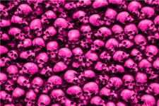 Pink 3D Skulls Pile 24x36 Graphic Decal Vinyl Scooter Bike Motorcycle Car Wrap