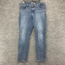 Levis Jeans Womens 31 Blue 711 Skinny Medium Wash Pocket Distressed 31x27