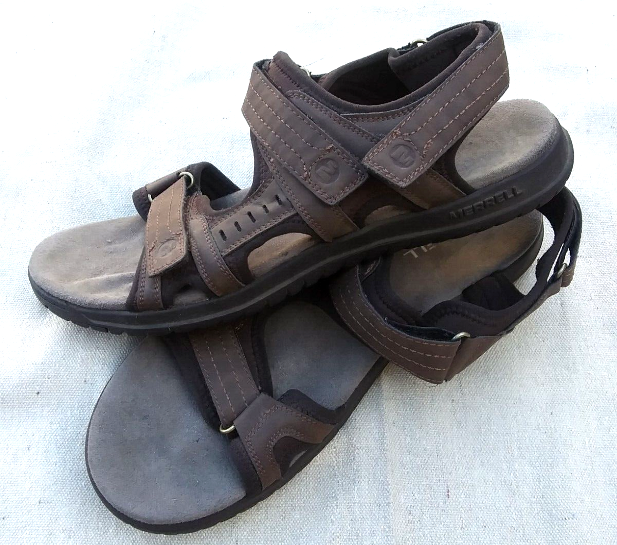 Merrell Dark Earth Sandals Men's 11 Ankle-Strap Sport Waterproof