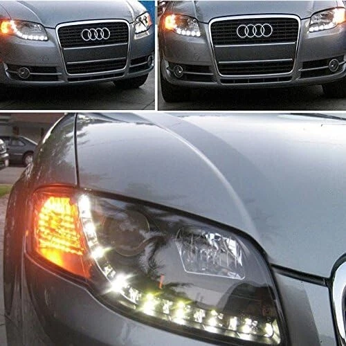 For 2002-2005 Audi A4 Quattro / S4 DRL Daylight LED Strip Projector Headlights - Image 3 of 3