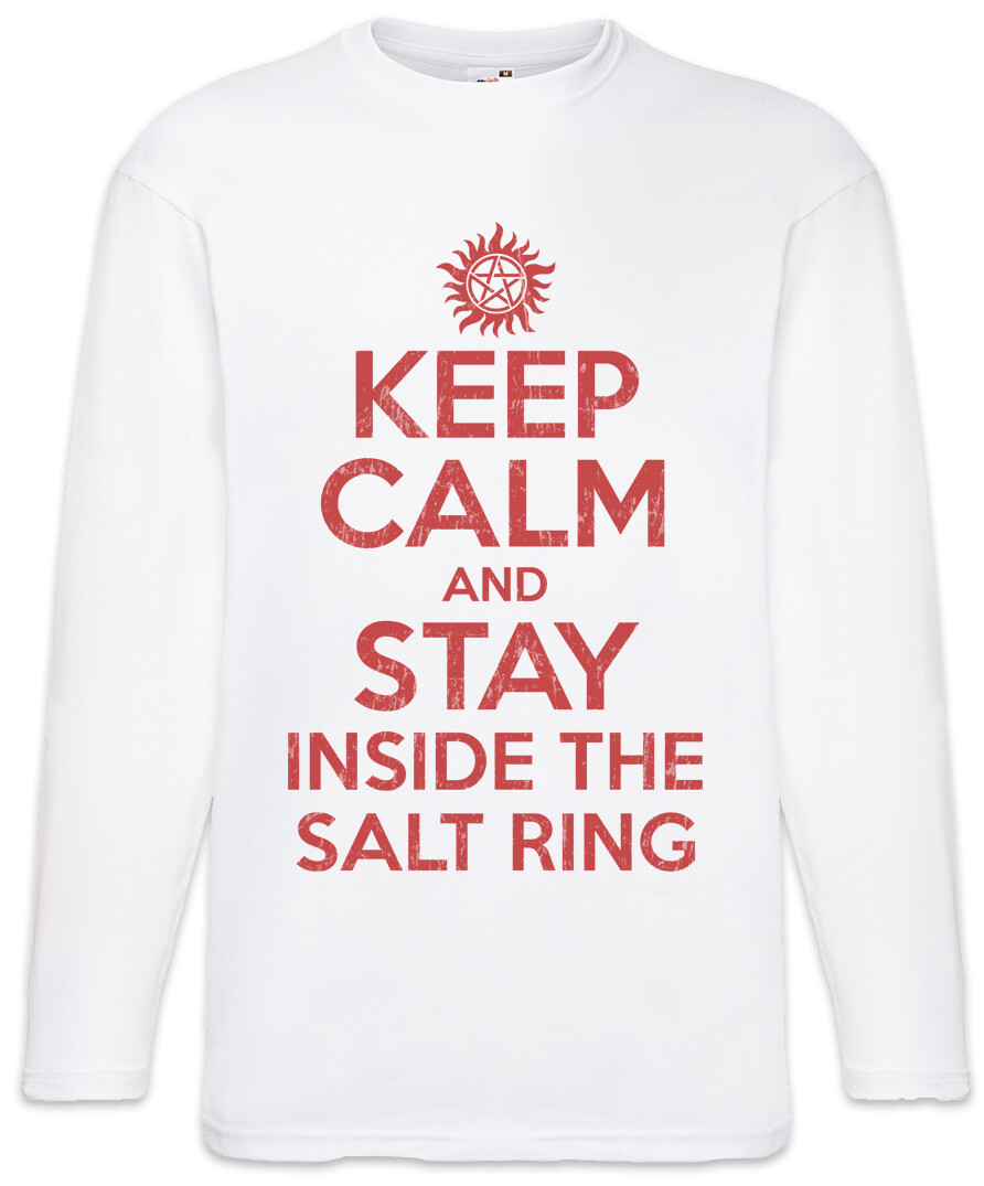ALTRA Keep Calm And Stay Inside The Salt Ring Herren Langarm T Shirt Supernatural Salz