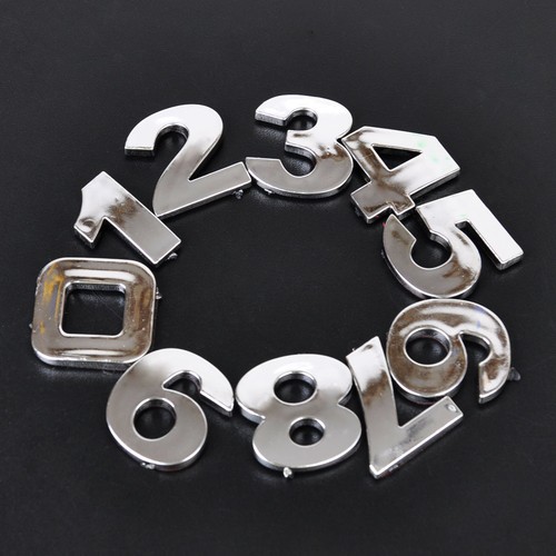 40X Chrome 3D Car Sticker Glue Letter Number Emblem Badge A Z 0 9 