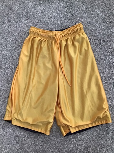 LOT BOYS ATHLETIC / PLAY SHORTS BLACK & BLUE / GOLD REVERSIBLE SPORTS SZ 7 / 8 M - Picture 4 of 6