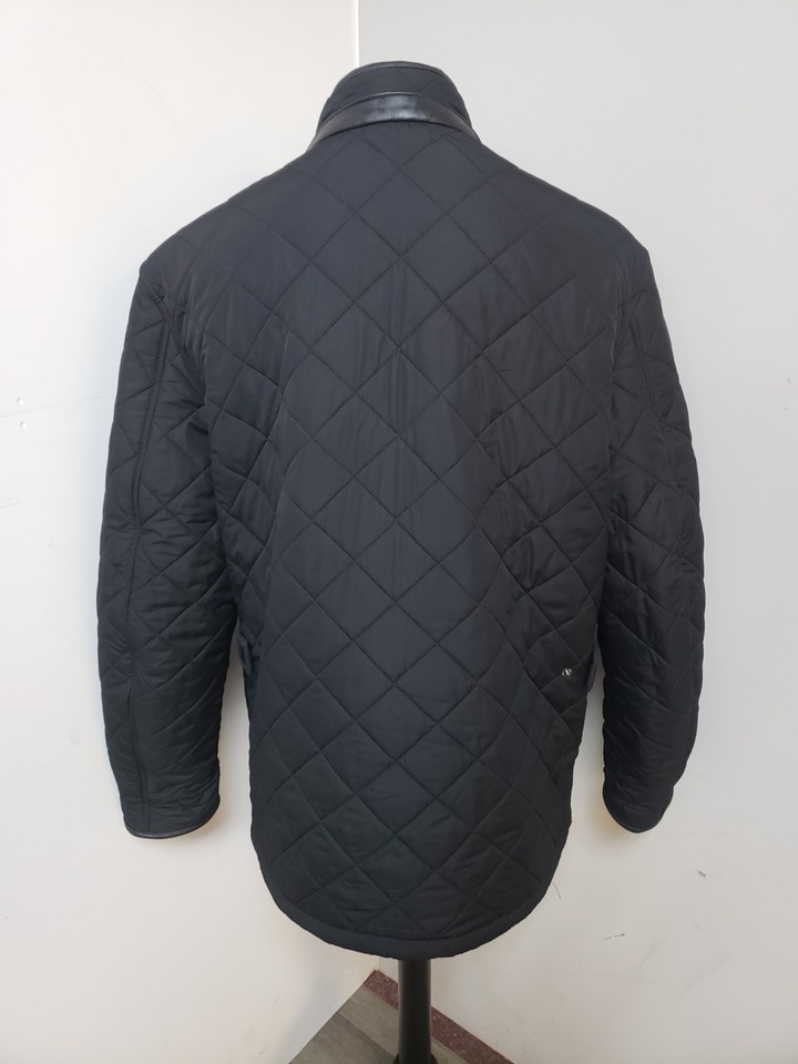 Mens Barbour Powell Black Quilted Jacket XL eBay