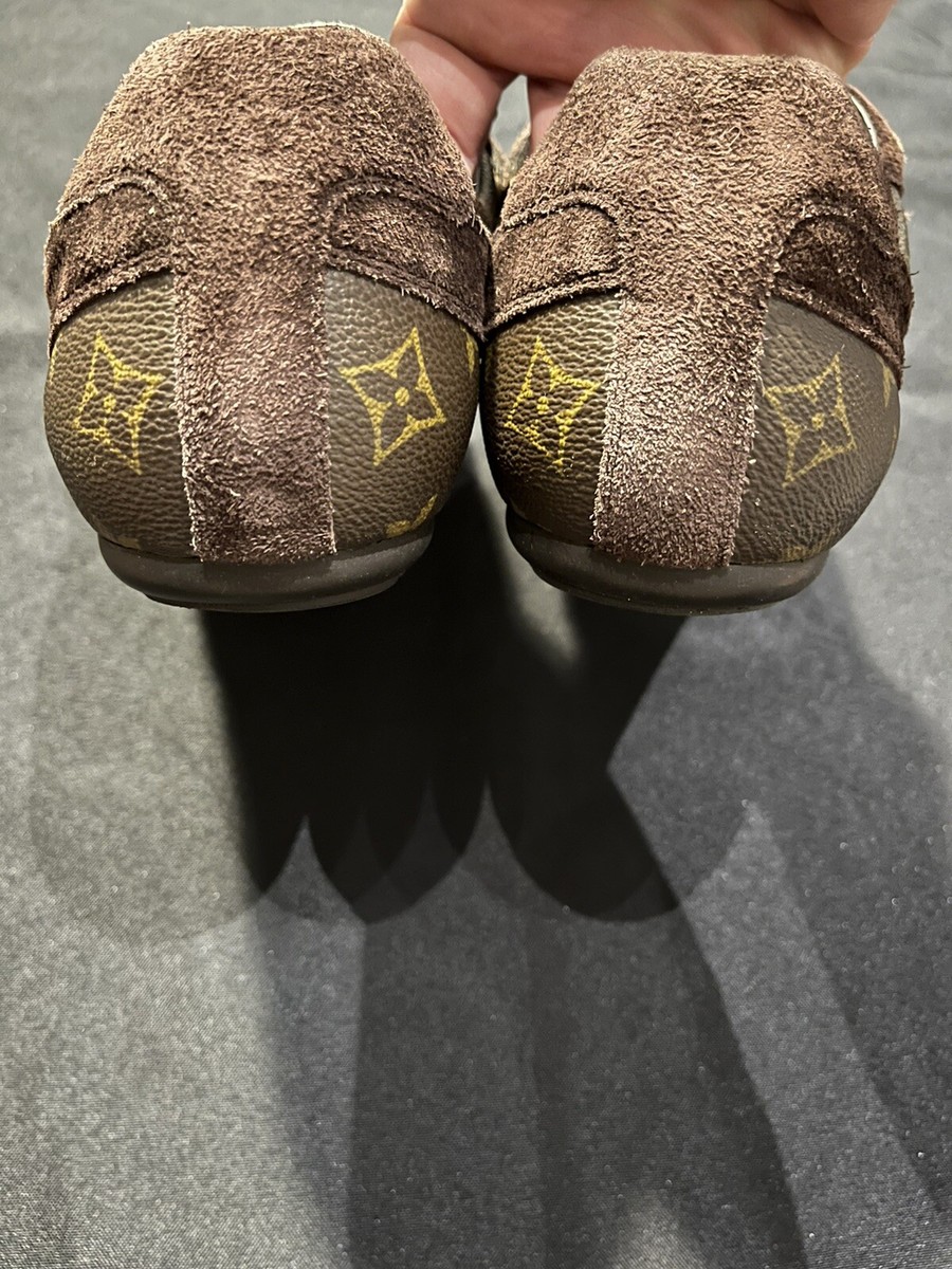 LOUIS VUITTON MONOGRAM LOW TOPS SNEAKERS SHOES LV 8.5 FITS