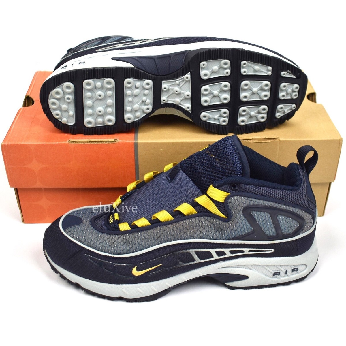 DS 1999 Nike Air Famished Mid Denim Dijon Sneakers Men's 8.5