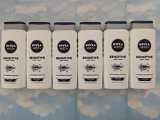 LOT (6) NIVEA MEN SENSITIVE WITH BAMBOO EXTRACT BODY WASH   16.9 FL OZ