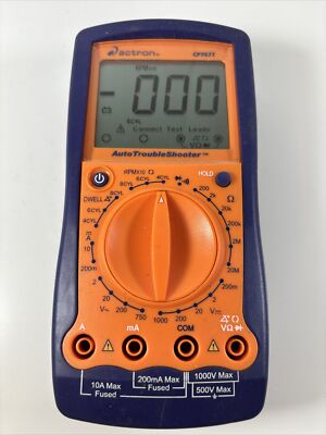 ACTRON Catron CP7677 Auto Digital Multimeter & Engine Analyzer Tested No Leads