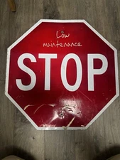 Reflecting STOP Sign 30"x 30" Metal/Aluminum Authentic Street/Road V-Good Cond.