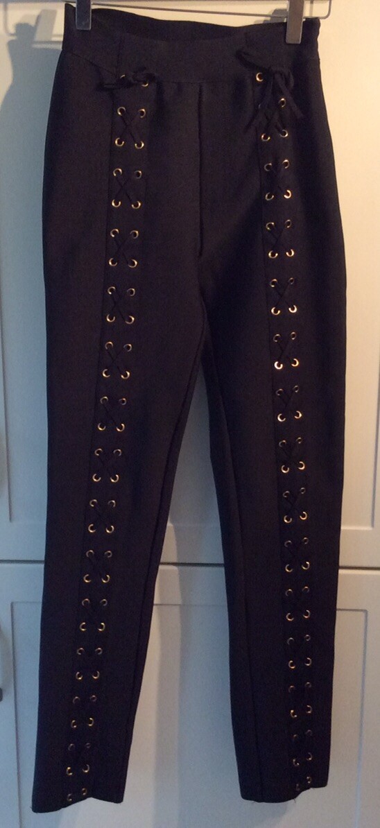 ALTRA Love & Other Thinks Pantalone Leggings Pizzo Anteriore Nero Piccolo Usa W22