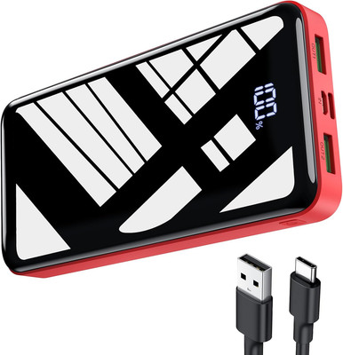 Power Bank 27000mAh Power Bank USB C 22.5W External Mobile Phone Batteries LCD D
