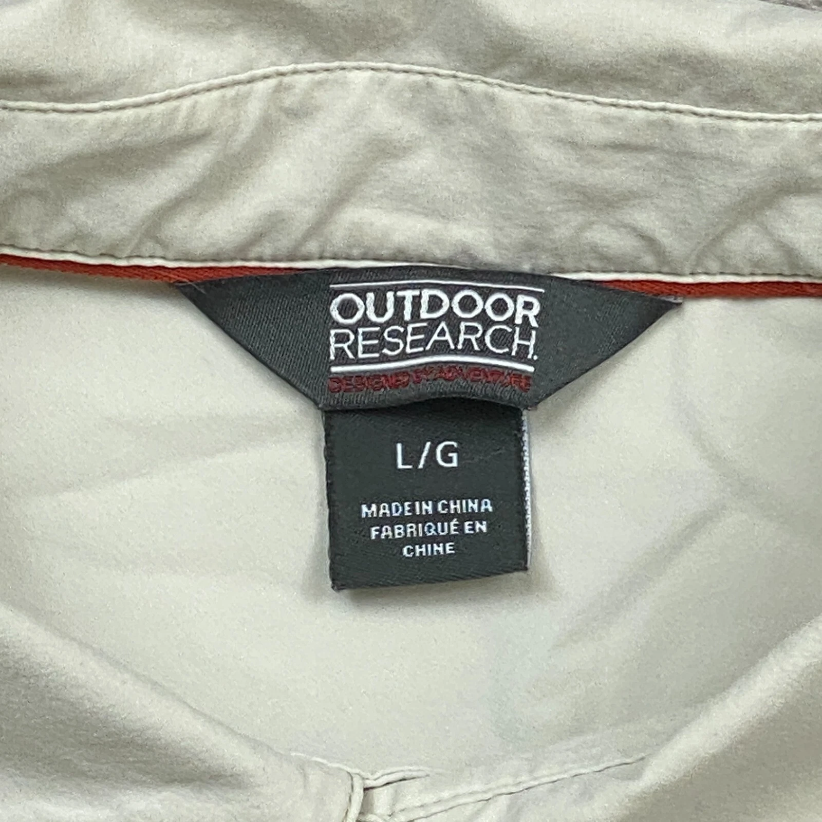 outdoor-research button up long sleeve nylon spandex shirt