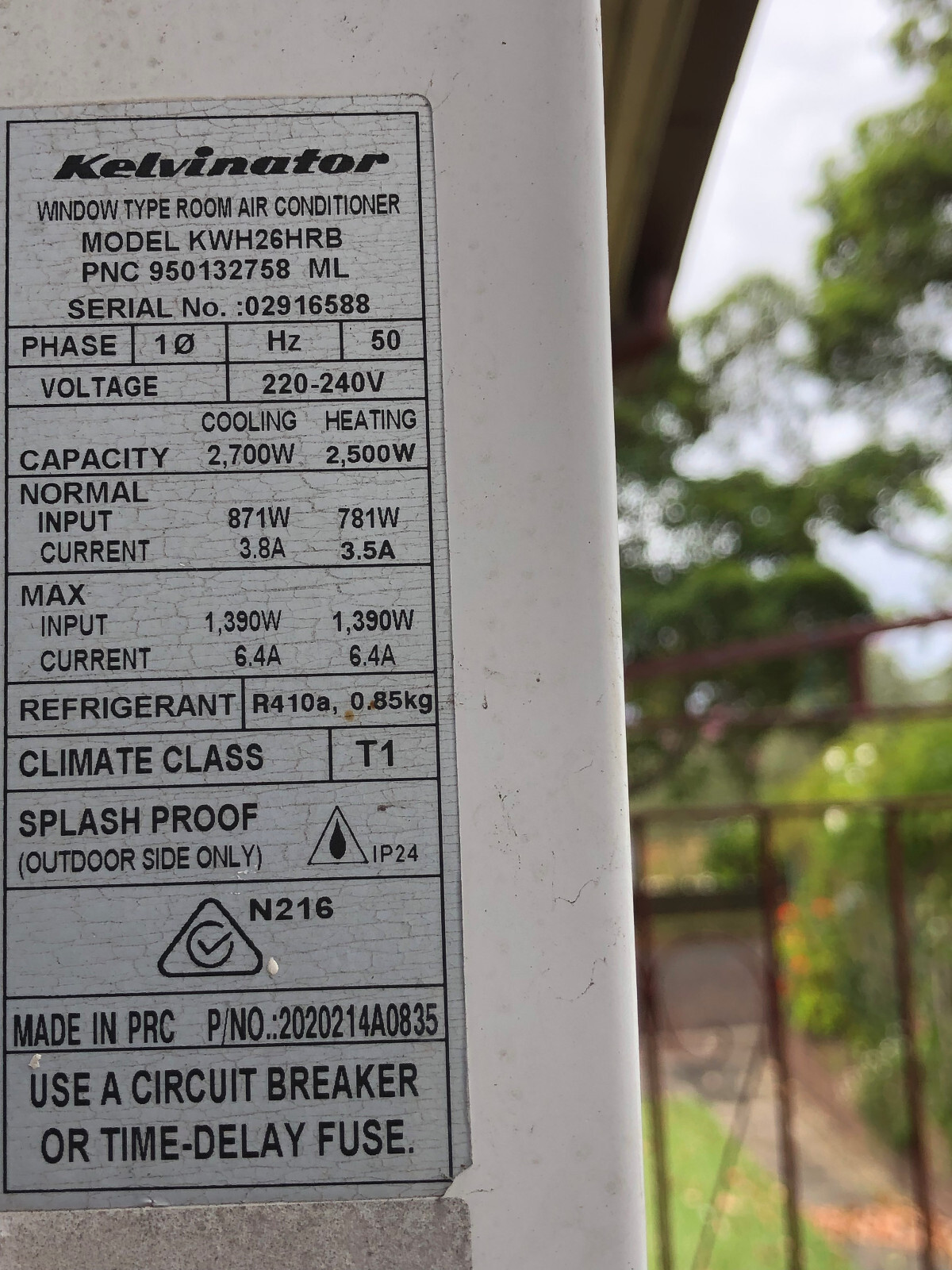 Kelvinator plugin, window/wall type, reversecycle air conditioner eBay