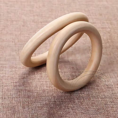 Natural Wooden Linking Rings Crafts Hoops - Choice of Sizes-Plain Organic DIY - Picture 9 of 11