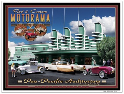HOT ROD ART PRINT by Larry Grossman ROD & KUSTOM SHOW @ PAN PACIFIC