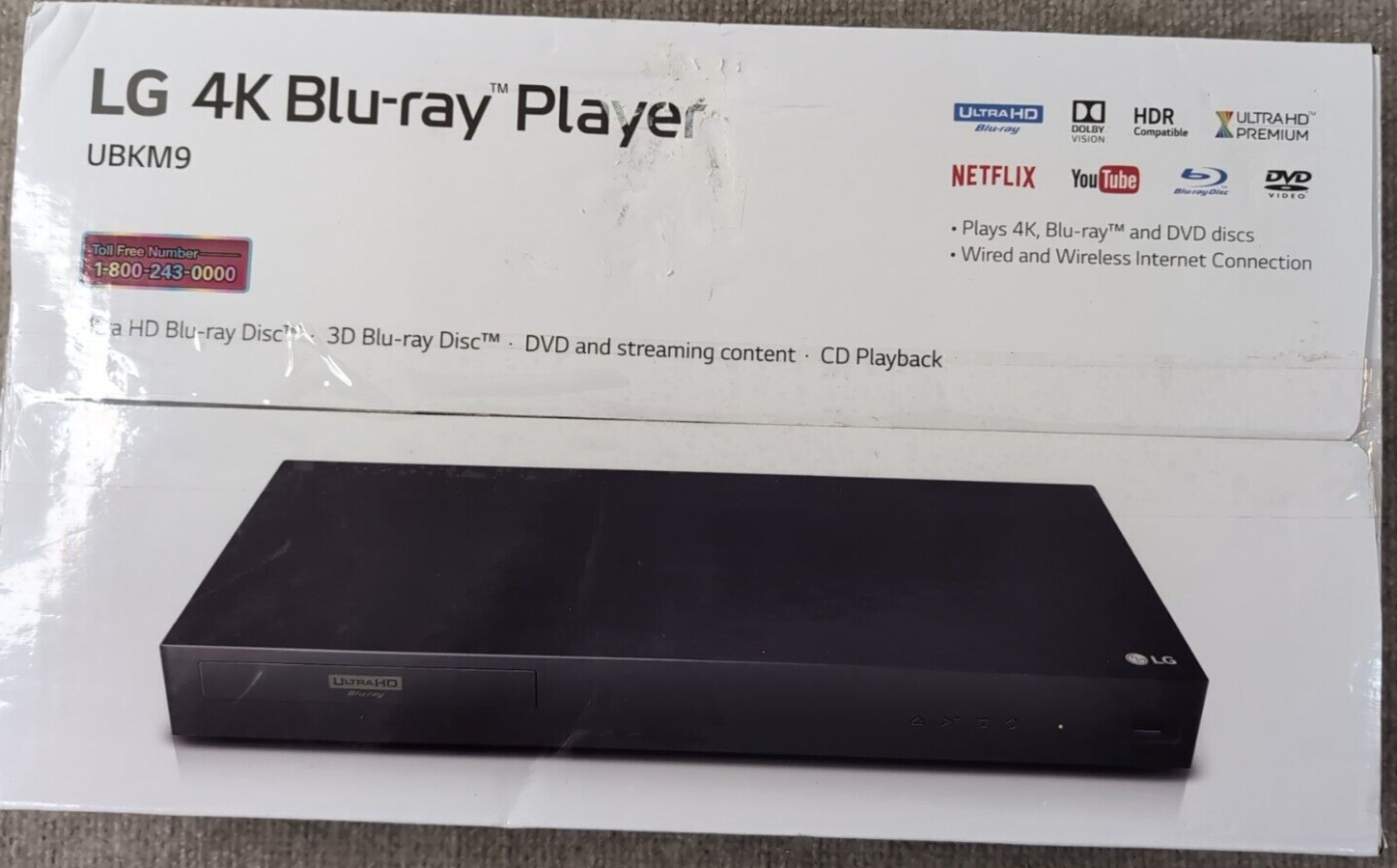 LG Ultra HD BluRay Disc Player Black (UBKM9) 719192629004 eBay