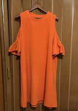 Orange Cold Shoulder Dress Extra 2X Pre-owned Excellent Condition