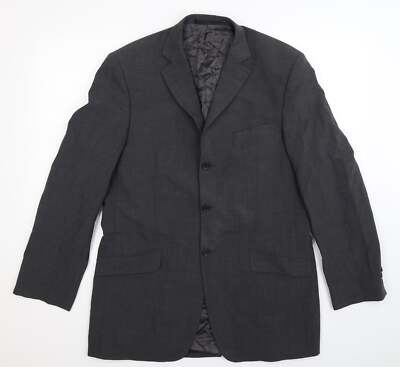 Marks and Spencer Anzugjacke Herren Grau Wollmischung Größe 40