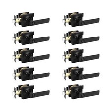 10 Pack Door Handles Interior,Black Door Lever Lock,Interior Door Handles Pri...