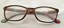 LULU GUINNESS Eyeglasses Frame LR 72/2.0 53-18-145 Brown/Pink Floral Full Rim