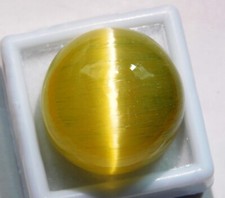 Cabujón de ojo de gato de diópsido cromado certificado: piedra preciosa de 4,25 quilates - España