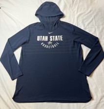 Utah State Aggies Basketball Nike Alpha Fly Rush Team Issued Hoodie Men's XL
