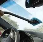 Window Windscreen Clean & Shine Long handled Easy Reach Car Demister Pad Home