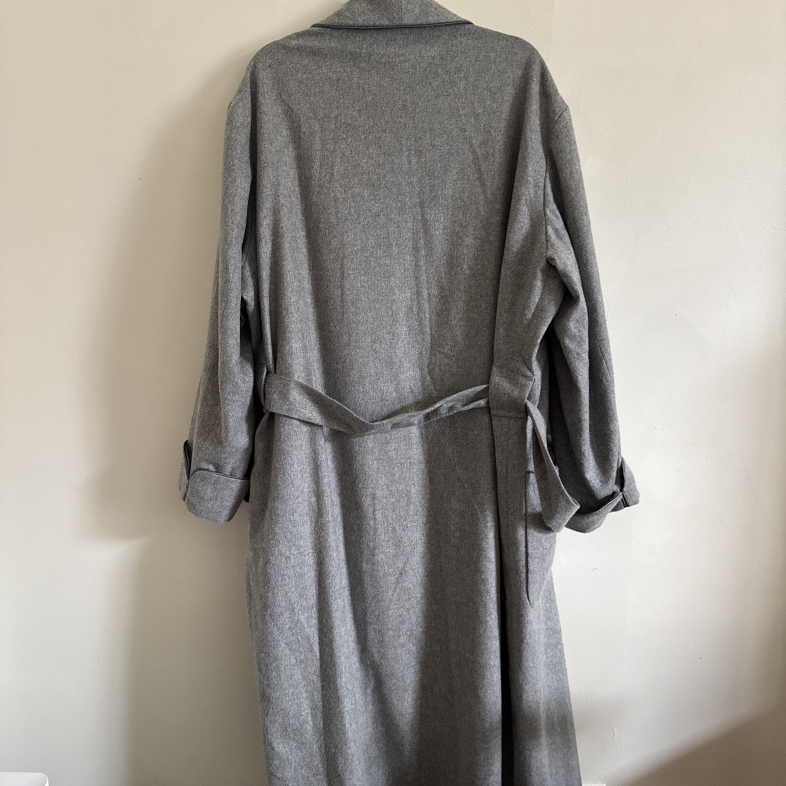 Johnson’s Of Elgin Grey Overcoat Jacket Long Trench Lined 28x51 Z7 - second product detail image