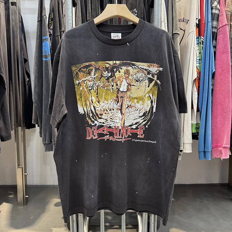 SAINT Mxxxxxx × Death Note collaboration S/S T-shirt Black Men's
