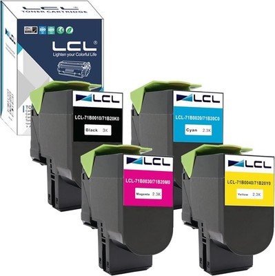 LCL Tonerkartusche 71B00XX Ersatz für Lexmark CS317/CX317/CS417 1BK+CMY