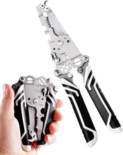 18 In 1 Foldable Ｗire Stripper Crimper, Multifunctional Folding Wire Stripping