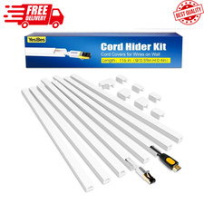 116In Cord Hider Kit, Cord Covers for Wires on Wall, Cord Hider for Wall Mount T