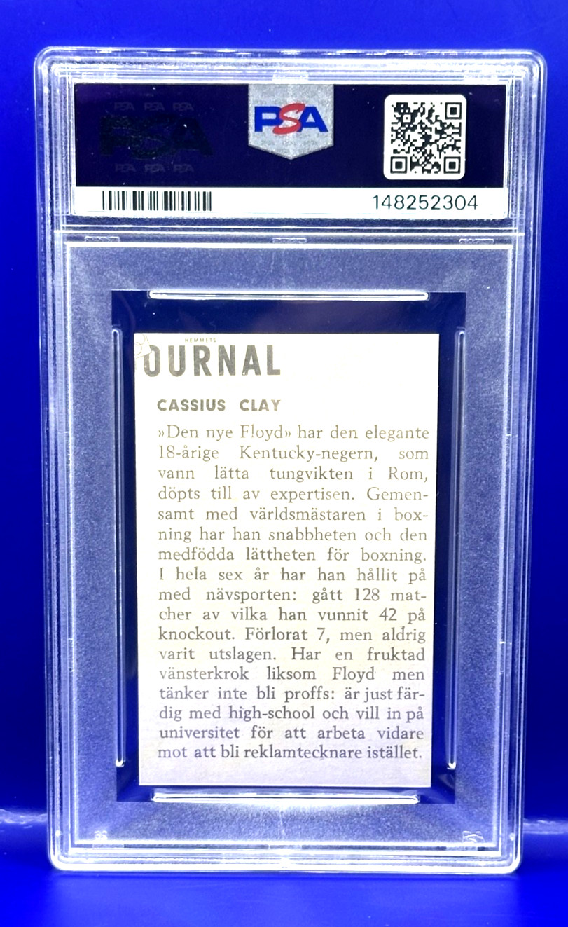 1960 Hemmets Journal CASSIUS CLAY Muhammad Ali #23 PSA 5 Ex RC ROOKIE! view 2