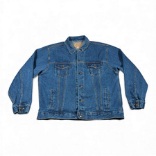 Vintage Open Trails Jacket Adult EXTRA LARGE Blue Stonewashed Denim Jean Y2K