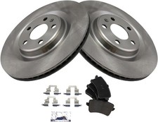 Kit pastiglie freno e rotore posteriori Audi - semi-metallici, montaggio diretto, 2 rotori + pastiglie