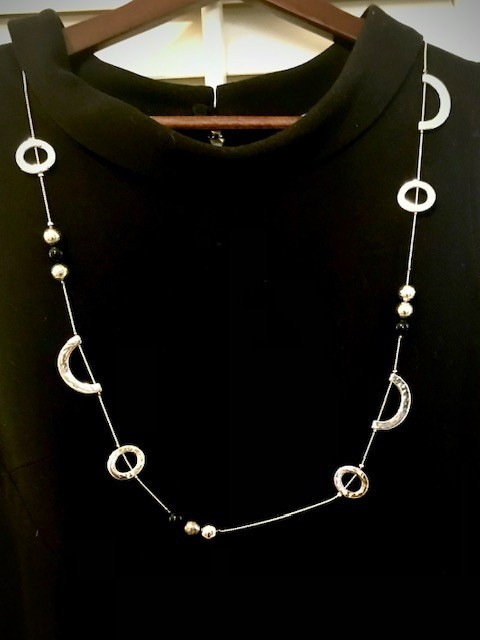 Chico's Boho Silver Tone Statement Necklace Overs… - image 6