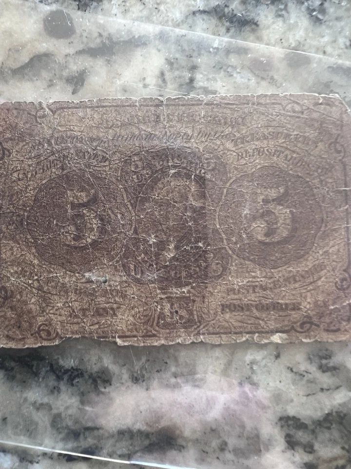 1862 1st Issue 5 Cents Fractional Currency Circulated Postage Note #0104EPC - Image 2 of 2