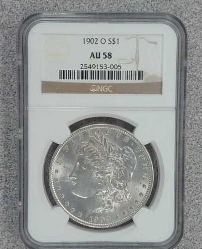 1902-O Morgan Silver Dollar NGC AU58 (005)