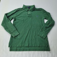 Polo by Ralph Lauren Green Long Sleeve Polo Shirt Kids Medium 10-12 Preppy