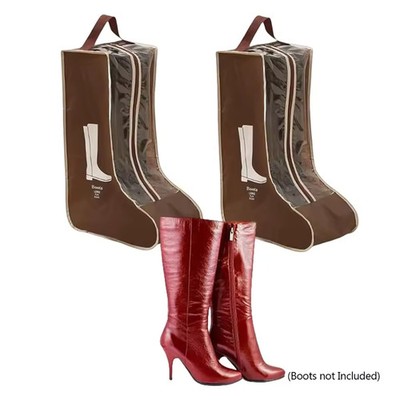 2PCS Tall Boot Storage Bags   Dust-Proof, Portable for Travel & Home Use