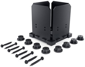 Ironwood 6x6 Post Base Kit, Includes 1 Post Base Plate, 4 Decorative Plates, ...