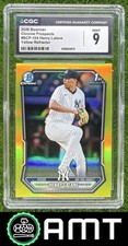 Henry Lalane CGC 9 2026 Bowman /75 Chrome Yellow Refractor Yankees 1st 3015