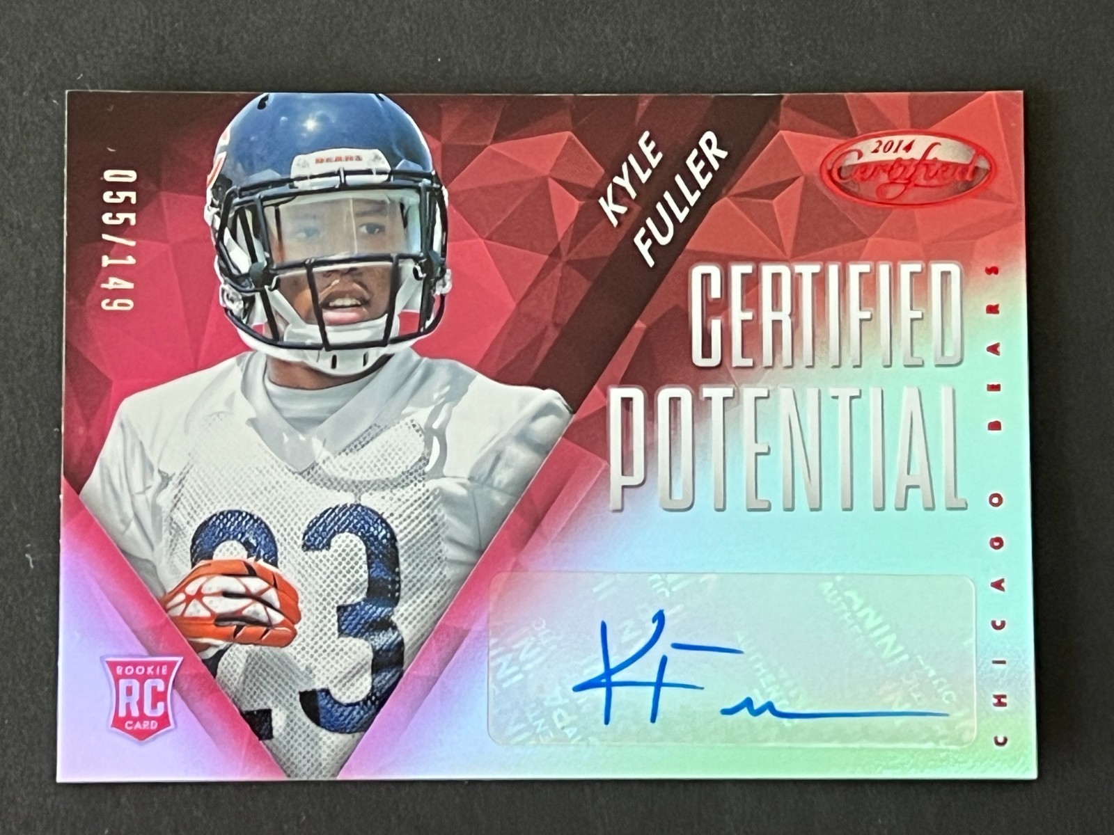 Kyle Fuller 2014 Certified Mirror Red RC Auto #ed 55/149