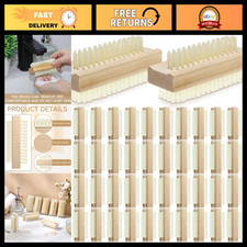48 Pack Wooden Nail Brushes - Two-Sided Fingernail Scrub Brushes for Manicure